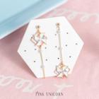 Non-matching Alloy Windmill Faux Pearl Dangle Earring