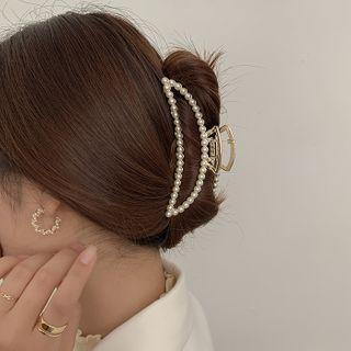 Beaded Hair Claw 1 Pc - Gold - One Size