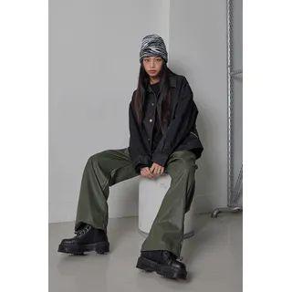 Drawstring Faux-leather Pants
