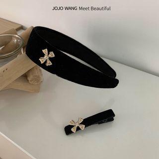 Bow Velvet Headband / Hair Clip