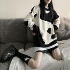 Cow Print Oversize Sweater Pattern - Dairy Cow - One Size