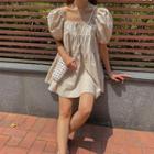 Off-shoulder Tiered Minidress