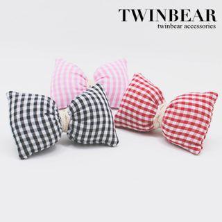 Check Bow Hair Tie