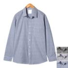 Pocket-front Loose-fit Stripe Shirt