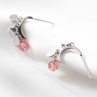 Bead Earring S925 - 1 Pr - Silver - One Size