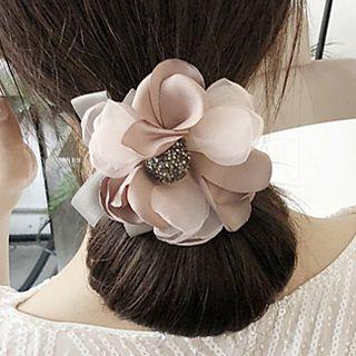 Faux Pearl Rhinestone Floral Hair Styling Tool