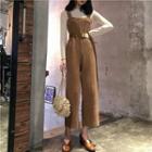 Straight Cut Pinafore Jumpsuit