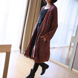 M Lange Long Chunky Knit Cardigan