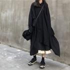Midi Shirt Dress Black - One Size