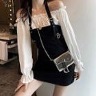 Mock-two Long-sleeve Slim-fit Dress