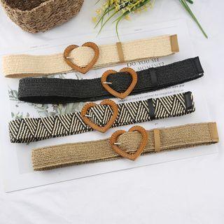 Heart Buckled Woven Belt