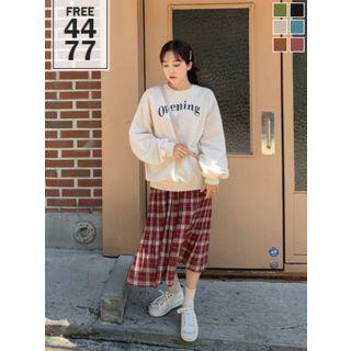 Opening Printed Loose-fit Pullover