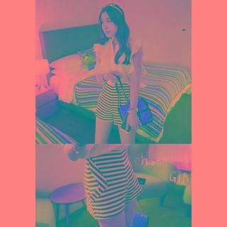 Zip-side Stripe Cotton Shorts