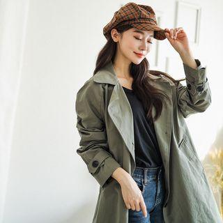 Single-breasted Raglan Oversized Coat
