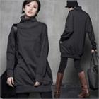 Mock Turtle-neck Pocket-front Pullover
