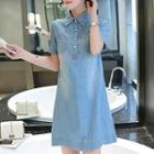 Denim Short-sleeve Shirtdress