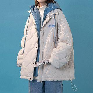 Mock Two Piece Quilted Jacket