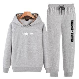 Set: Fleece-lined Hoodie + Drawstring Sweatpants