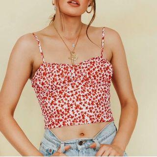 Printed Crop Camisole Top