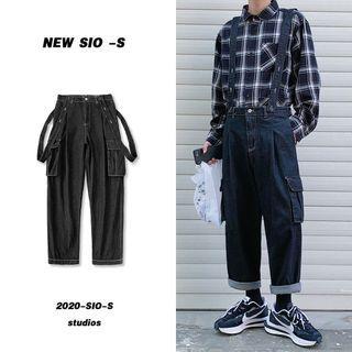Cargo Denim Jumper Pants
