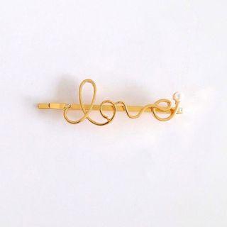 Arrow Through Heart / Love Hair Pin