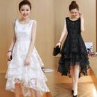 Sleeveless Layered A-line Dress