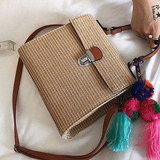 Push Lock Straw Satchel