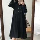 Double-breasted Shirtdress Black - One Size