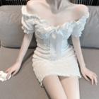 Off-shoulder Puff Short-sleeve Dress