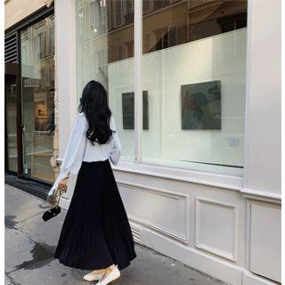 Accordion-pleated Maxi Skirt One Size