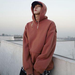 Drop-shoulder Drawstring Hoodie