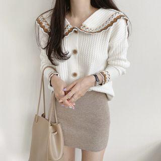 Doll Collar Knit Cardigan