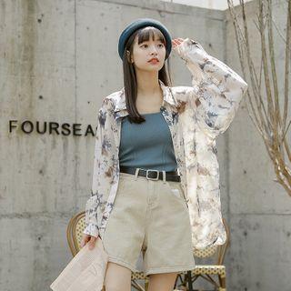 Long-sleeve Splatter Print Shirt