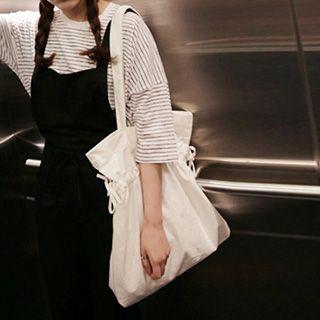 Drawstring Canvas Tote Bag