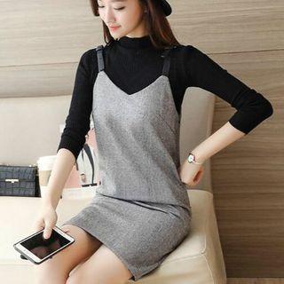 Strappy A-line Dress / Knit Top / Set