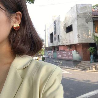 Two Tone Disc Earring