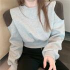 Two-tone Cropped Sweatshirt