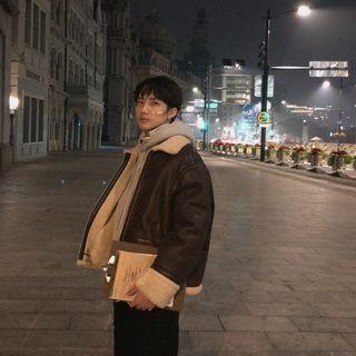 Stand Collar Faux Leather Zip Jacket