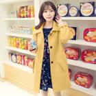 Drop-shoulder Button Coat