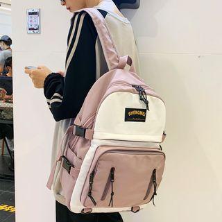 Buckled Two-tone Lightweight Backpack