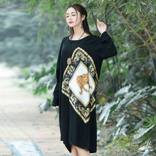 Leopard Print Pullover Dress