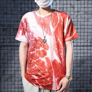 Short-sleeve Meat Print T-shirt