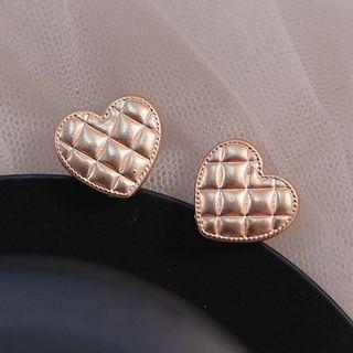 Quilted Heart Shape Earring
