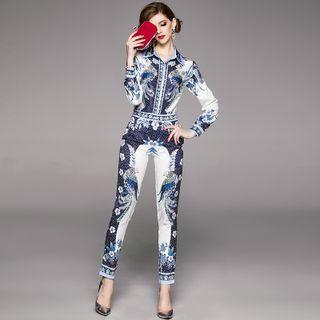 Set: Print Shirt + Slim Fit Pants