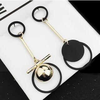 Circle Drop Non-matching Earring