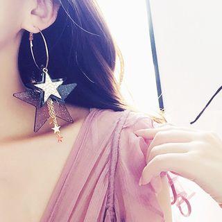 Star & Hoop Dangle Earring