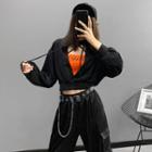 Open-front Cropped Light Hoodie