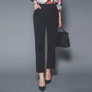 Zip-side Straight-cut Dress Pants