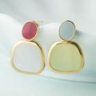 925 Sterling Silver Button Stud Earring 1 Pair - S925 Silver - Multicolors - One Size