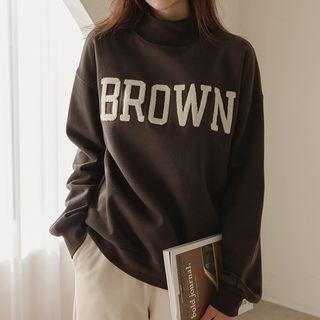 Brown Mock-neck Pullover